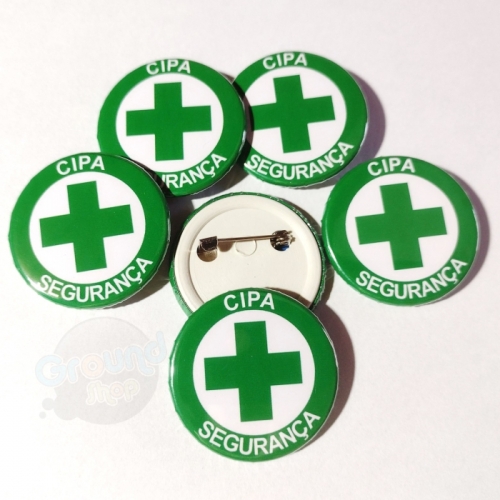Pin personalizado, Bottom personalizado - Cipa bottons CIPA Segurança ou Brigada